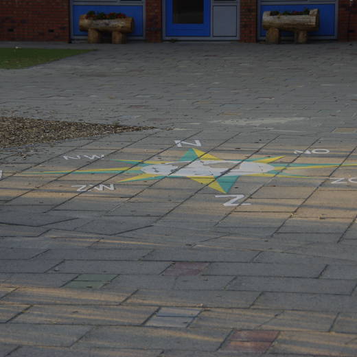 Windrichting Roos Op Schoolplein