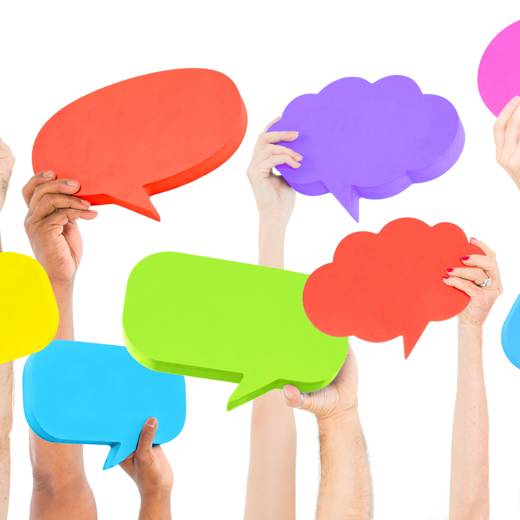 Dialoog Armen Met Tekstballonnen