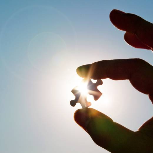 Puzzelstukje In Hand